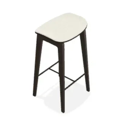 Scaun de bar fara spatar NY11 din stejar cu sezut din tesatura Step Melange - Norr11 - PARIS14A.RO