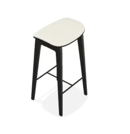 Scaun de bar fara spatar NY11 din stejar cu sezut din tesatura Step Melange - Norr11 - PARIS14A.RO