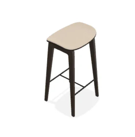 Scaun de bar fara spatar NY11 din stejar cu sezut din tesatura Zero - Norr11 - PARIS14A.RO