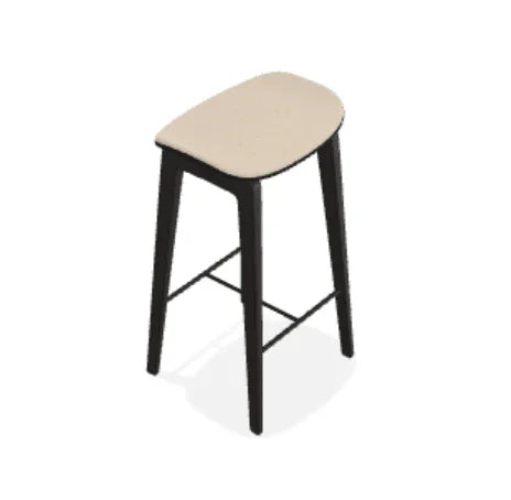 Scaun de bar fara spatar NY11 din stejar cu sezut din tesatura Zero - Norr11 - PARIS14A.RO