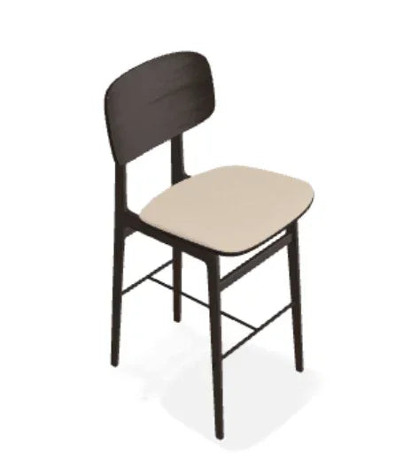 Scaun de bar NY11 din stejar cu sezut din tesatura Alpaca - Norr11 - PARIS14A.RO