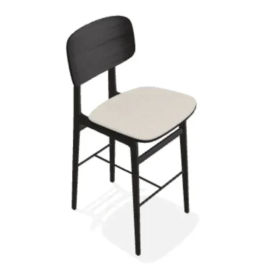 Scaun de bar NY11 din stejar cu sezut din tesatura Fame - Norr11 - PARIS14A.RO
