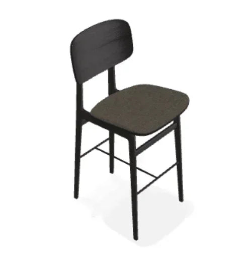 Scaun de bar NY11 din stejar cu sezut din tesatura Ismay - Norr11 - PARIS14A.RO