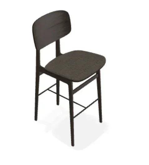 Scaun de bar NY11 din stejar cu sezut din tesatura Ismay - Norr11 - PARIS14A.RO