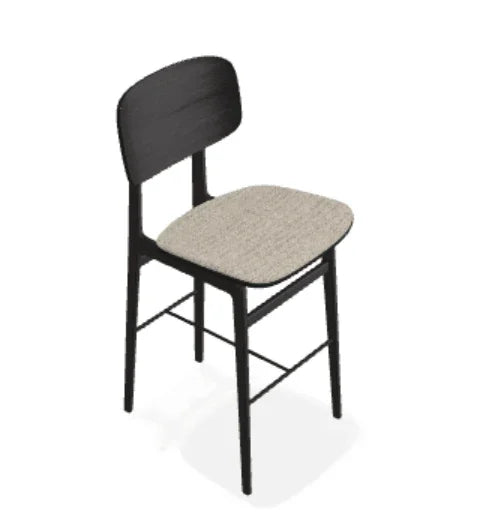 Scaun de bar NY11 din stejar cu sezut din tesatura Savanna - Norr11 - PARIS14A.RO