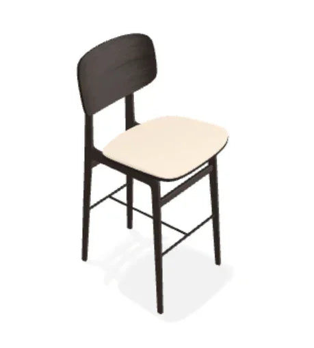Scaun de bar NY11 din stejar cu sezut din tesatura Steelcut Trio - Norr11 - PARIS14A.RO