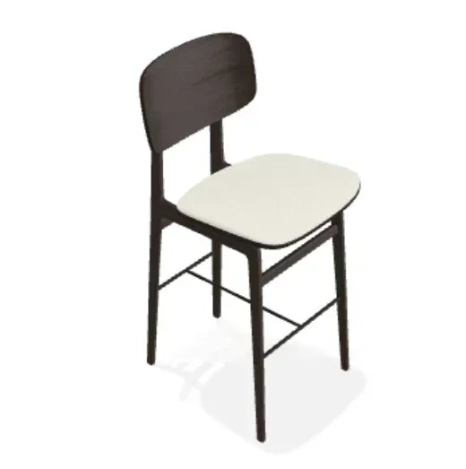 Scaun de bar NY11 din stejar cu sezut din tesatura Step Melange - Norr11 - PARIS14A.RO