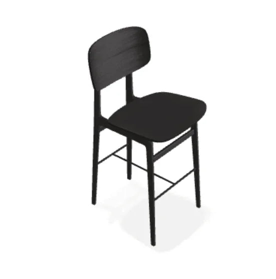 Scaun de bar NY11 din stejar - Norr11 - PARIS14A.RO