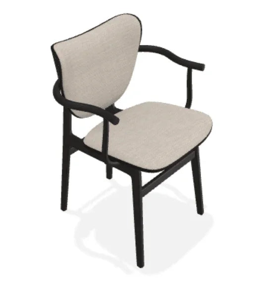 Scaun Elephant cu brate din stejar cu tapiterie frontala Fiord - Norr11 - PARIS14A.RO