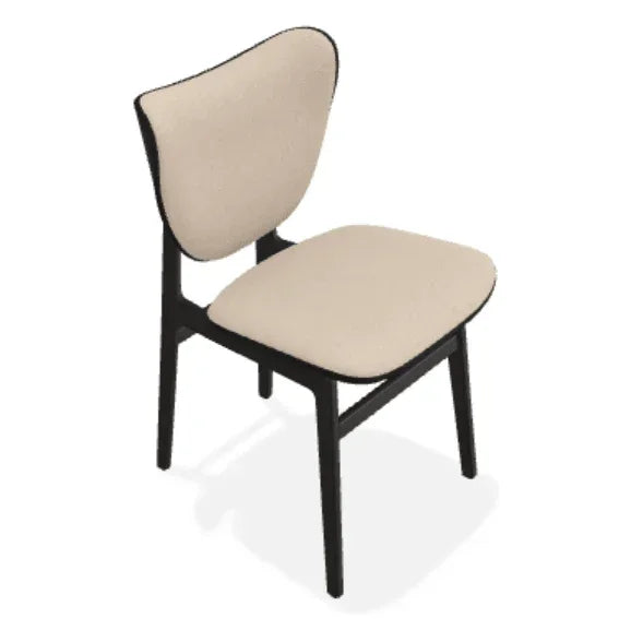 Scaun Elephant din stejar cu tapiterie frontala Alpaca - Norr11 - PARIS14A.RO