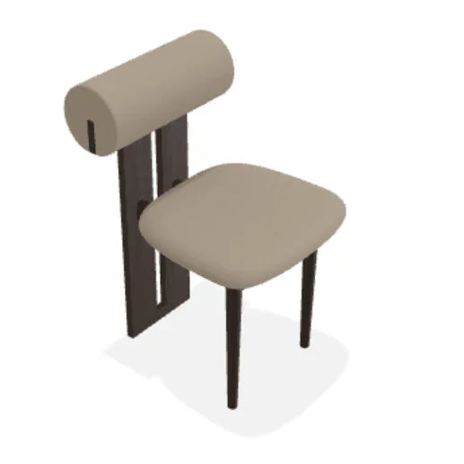 Scaun Hippo din stejar cu sezut din piele Spectrum - Norr11 - PARIS14A.RO