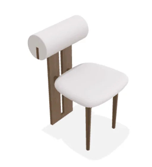 Scaun Hippo din stejar cu sezut din tesatura Alpaca - Norr11 - PARIS14A.RO