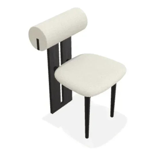 Scaun Hippo din stejar cu sezut din tesatura Fame - Norr11 - PARIS14A.RO