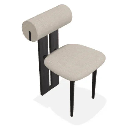 Scaun Hippo din stejar cu sezut din tesatura Fiord - Norr11 - PARIS14A.RO