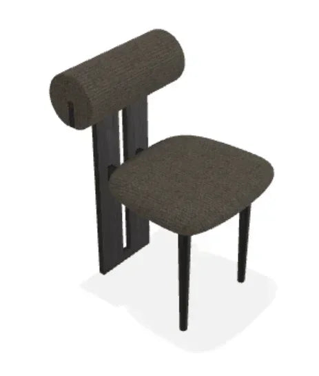 Scaun Hippo din stejar cu sezut din tesatura Ismay - Norr11 - PARIS14A.RO