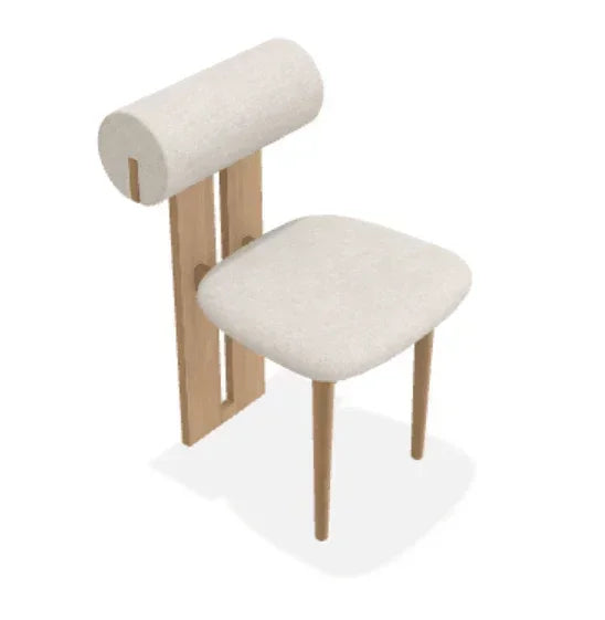 Scaun Hippo din stejar cu sezut din tesatura Keiga - Norr11 - PARIS14A.RO