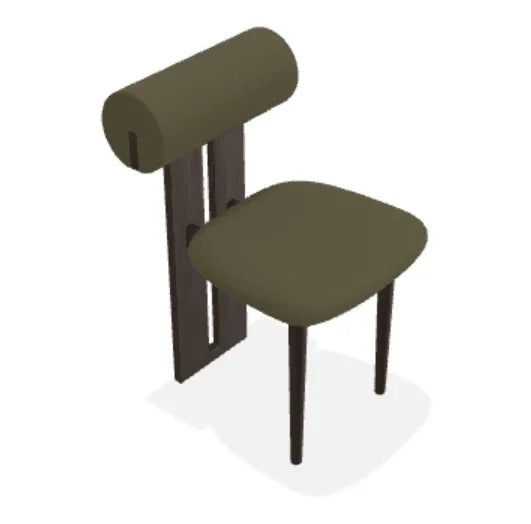 Scaun Hippo din stejar cu sezut din tesatura Moss - Norr11 - PARIS14A.RO
