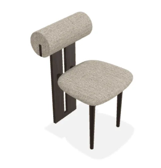 Scaun Hippo din stejar cu sezut din tesatura Savanna - Norr11 - PARIS14A.RO