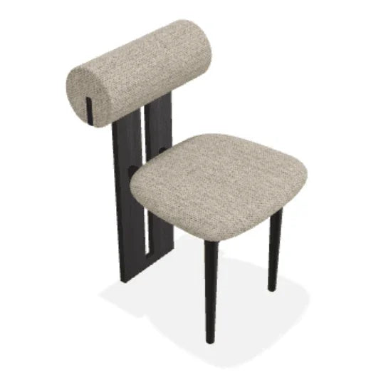 Scaun Hippo din stejar cu sezut din tesatura Savanna - Norr11 - PARIS14A.RO