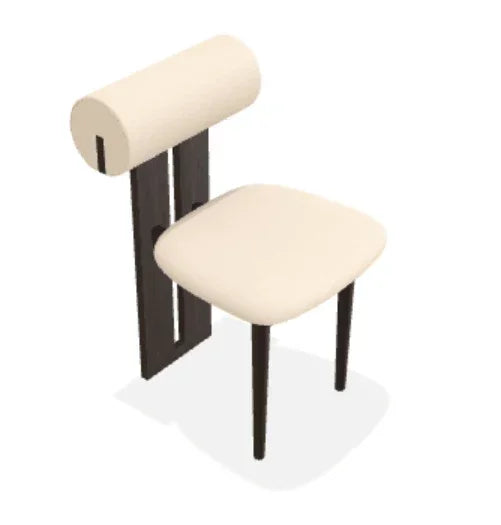 Scaun Hippo din stejar cu sezut din tesatura Steelcut Trio - Norr11 - PARIS14A.RO