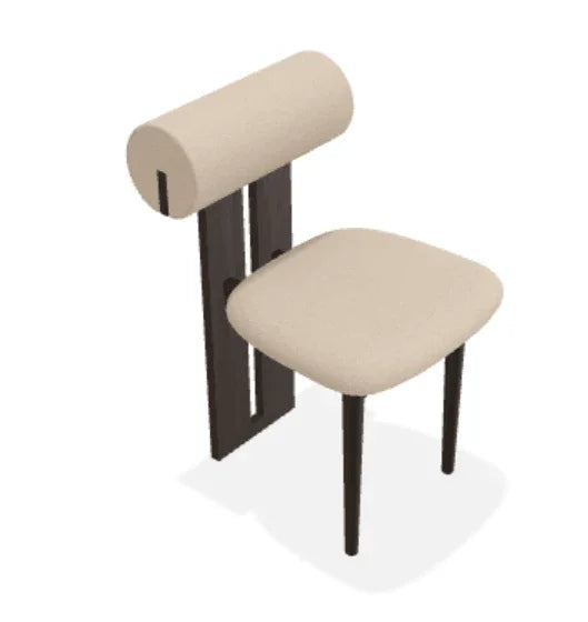 Scaun Hippo din stejar cu sezut din tesatura Zero - Norr11 - PARIS14A.RO