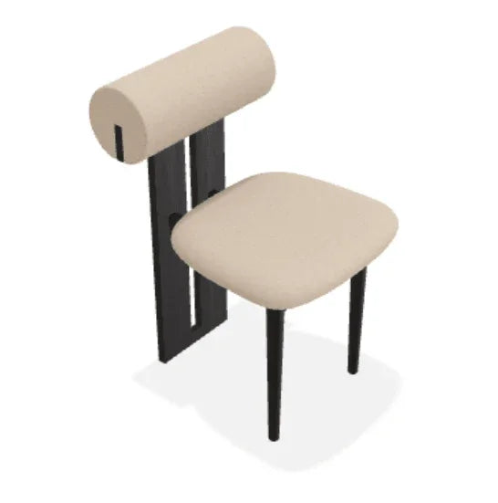 Scaun Hippo din stejar cu sezut din tesatura Zero - Norr11 - PARIS14A.RO