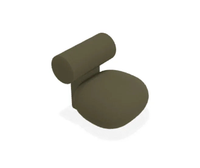 Scaun Lounge Hippo cu tapiterie completa din tesatura Moss - Norr11 - PARIS14A.RO