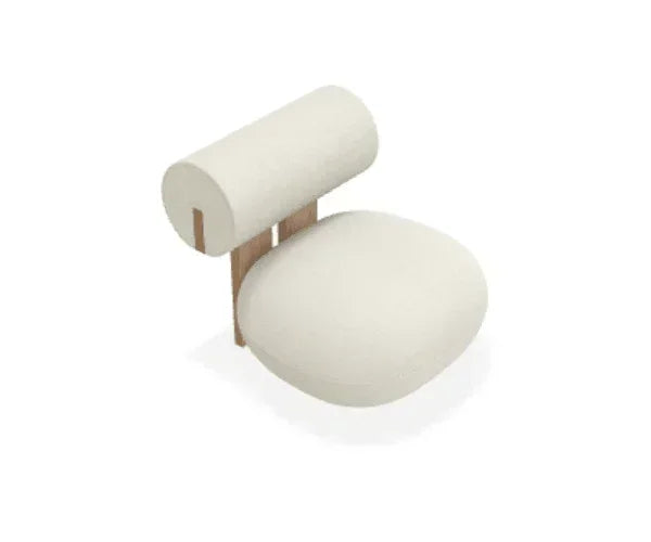 Scaun Lounge Hippo cu tapiterie din tesatura Step Melange - Norr11 - PARIS14A.RO