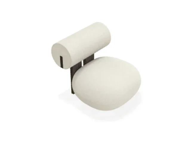 Scaun Lounge Hippo cu tapiterie din tesatura Step Melange - Norr11 - PARIS14A.RO