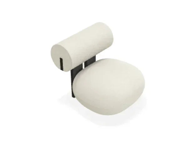 Scaun Lounge Hippo cu tapiterie din tesatura Step Melange - Norr11 - PARIS14A.RO