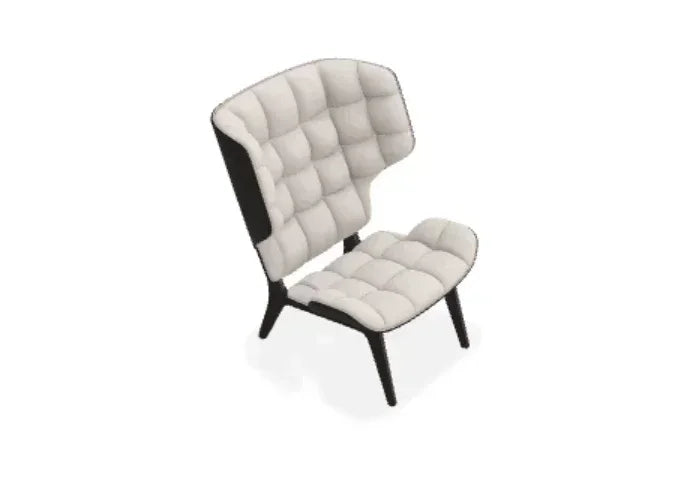 Scaun Lounge Mammoth cu tapiterie din piele Envy - Norr11 - PARIS14A.RO