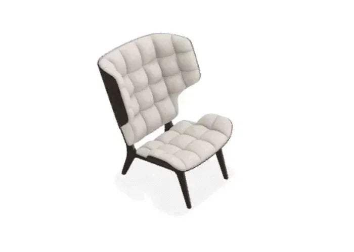 Scaun Lounge Mammoth cu tapiterie din piele Envy - Norr11 - PARIS14A.RO