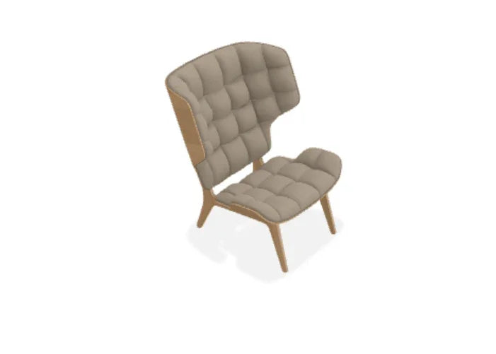 Scaun Lounge Mammoth cu tapiterie din piele Spectrum - Norr11 - PARIS14A.RO