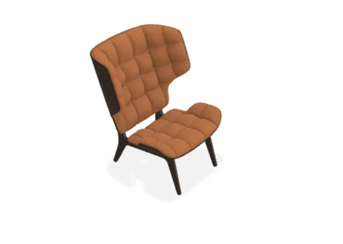 Scaun Lounge Mammoth cu tapiterie din piele Terra - Norr11 - PARIS14A.RO