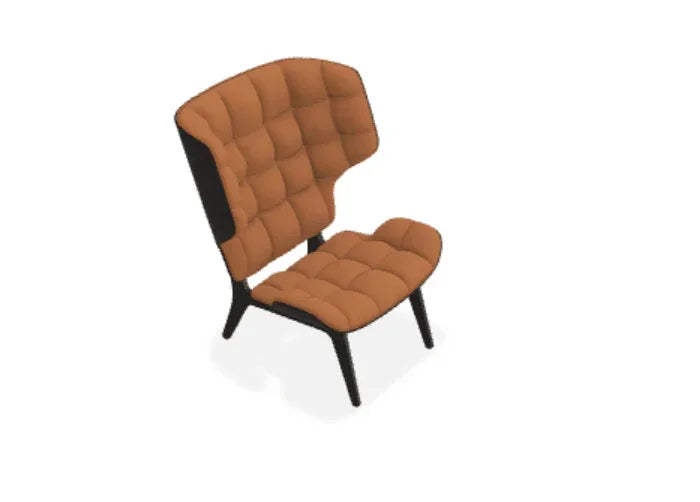 Scaun Lounge Mammoth cu tapiterie din piele Terra - Norr11 - PARIS14A.RO