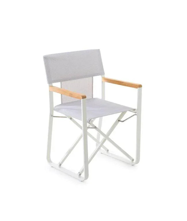 Scaun mic Pevero din aluminiu alb si husa alba - Unopiù - PARIS14A.RO