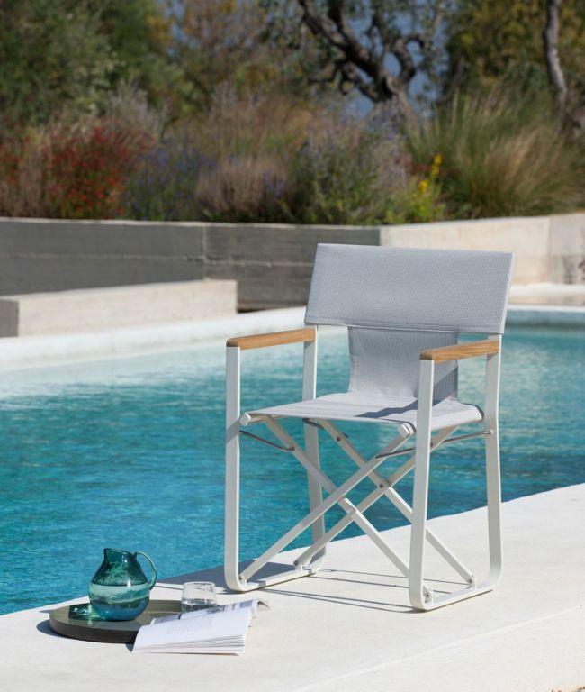 Scaun mic Pevero din aluminiu alb si husa alba - Unopiù - PARIS14A.RO