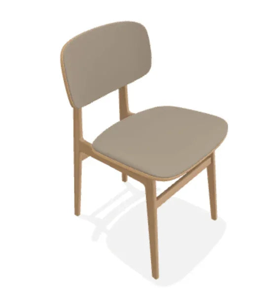 Scaun NY11 din stejar cu sezut si spatar din piele Spectrum - Norr11 - PARIS14A.RO