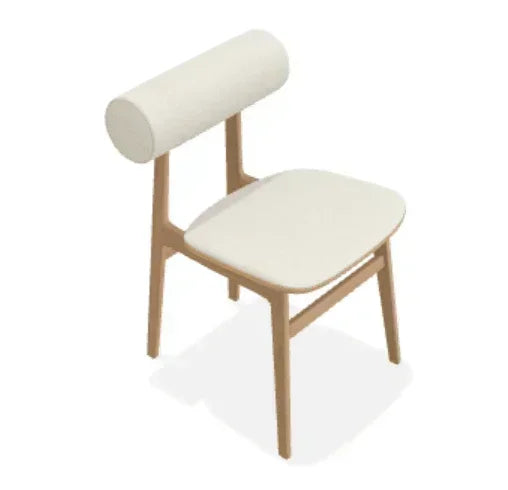 Scaun Totem din stejar cu tapiterie sezut si spatar din piele Envy - Norr11 - PARIS14A.RO
