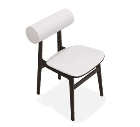 Scaun Totem din stejar cu tapiterie sezut si spatar din tesatura Alpaca - Norr11 - PARIS14A.RO