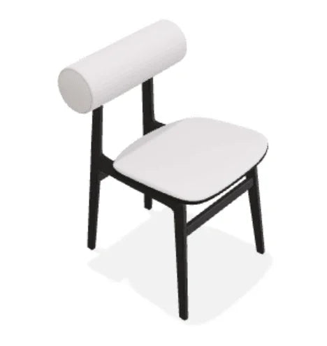 Scaun Totem din stejar cu tapiterie sezut si spatar din tesatura Alpaca - Norr11 - PARIS14A.RO