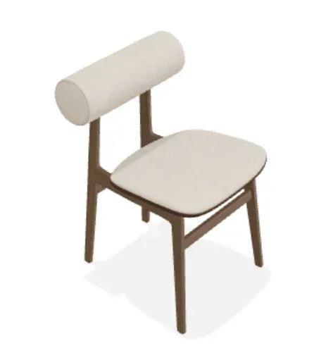 Scaun Totem din stejar cu tapiterie sezut si spatar din tesatura Fame - Norr11 - PARIS14A.RO