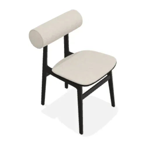 Scaun Totem din stejar cu tapiterie sezut si spatar din tesatura Fame - Norr11 - PARIS14A.RO