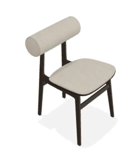 Scaun Totem din stejar cu tapiterie sezut si spatar din tesatura Fiord - Norr11 - PARIS14A.RO