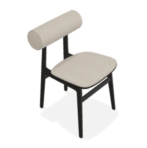 Scaun Totem din stejar cu tapiterie sezut si spatar din tesatura Fiord - Norr11 - PARIS14A.RO