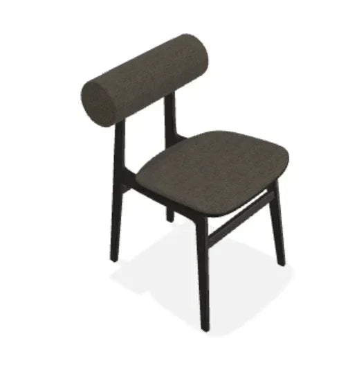 Scaun Totem din stejar cu tapiterie sezut si spatar din tesatura Ismay - Norr11 - PARIS14A.RO