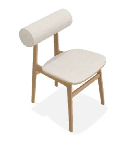 Scaun Totem din stejar cu tapiterie sezut si spatar din tesatura Keiga - Norr11 - PARIS14A.RO
