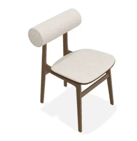 Scaun Totem din stejar cu tapiterie sezut si spatar din tesatura Keiga - Norr11 - PARIS14A.RO