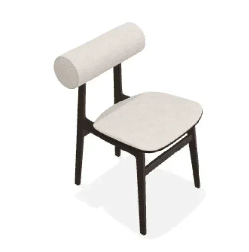 Scaun Totem din stejar cu tapiterie sezut si spatar din tesatura Keiga - Norr11 - PARIS14A.RO