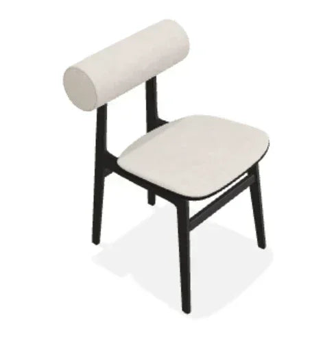 Scaun Totem din stejar cu tapiterie sezut si spatar din tesatura Keiga - Norr11 - PARIS14A.RO